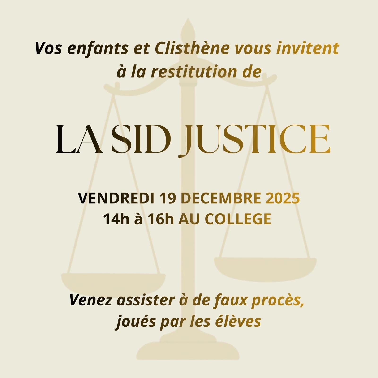 Semaine interdisciplinaire « Justice »